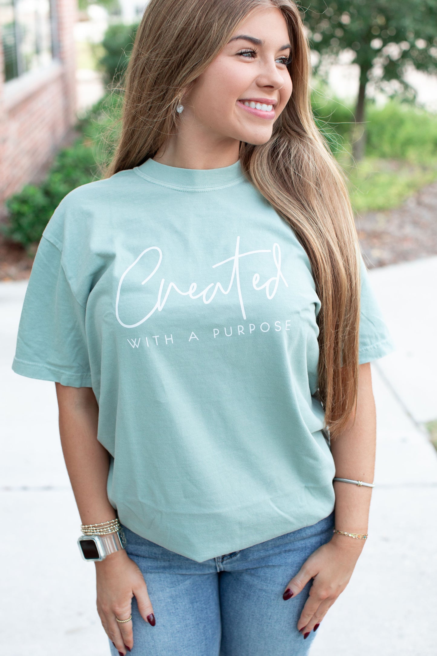 Created With A Purpose Christian Graphic Tee