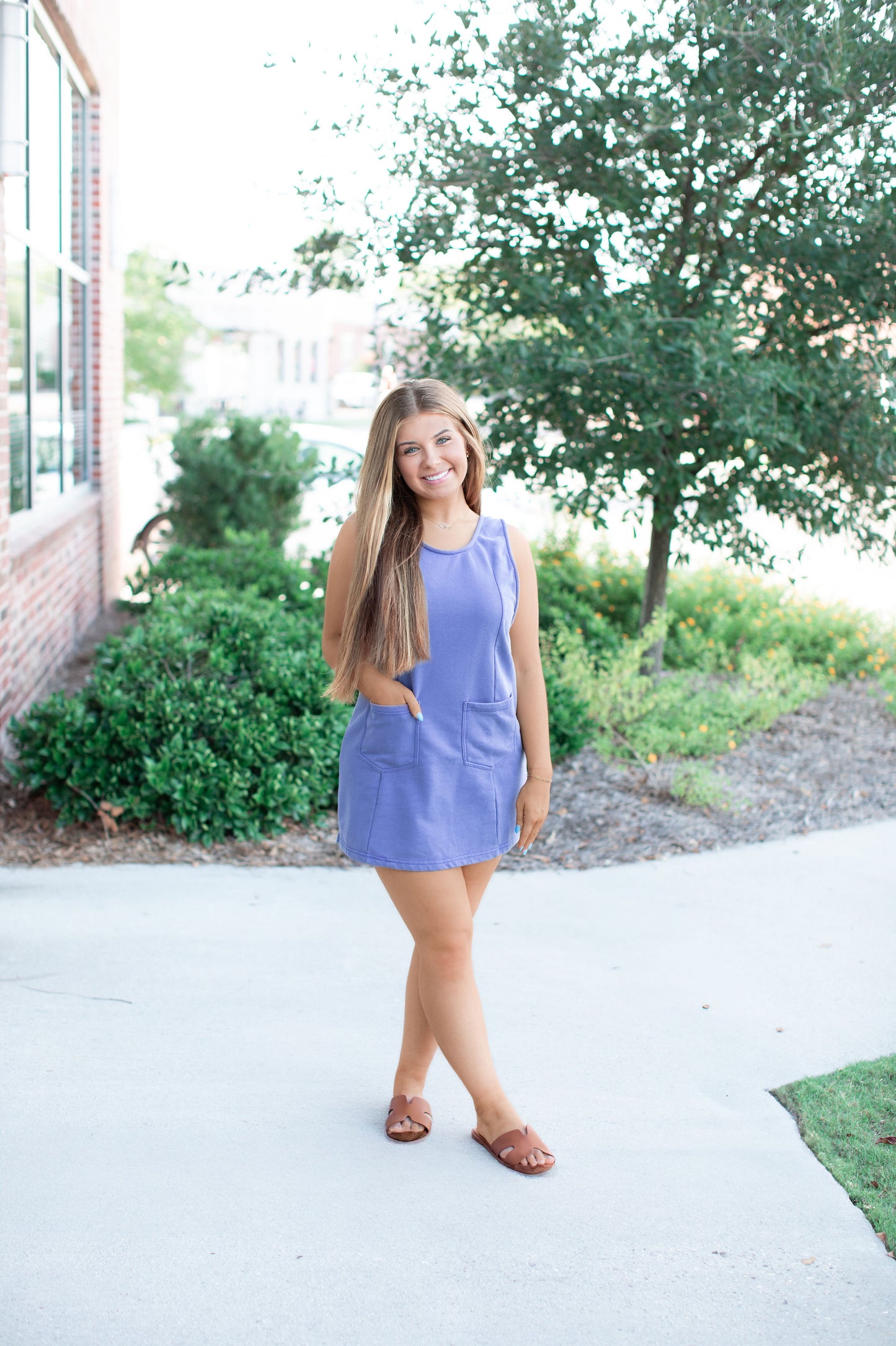 French Terry Sleeveless Jumpsuit Dress