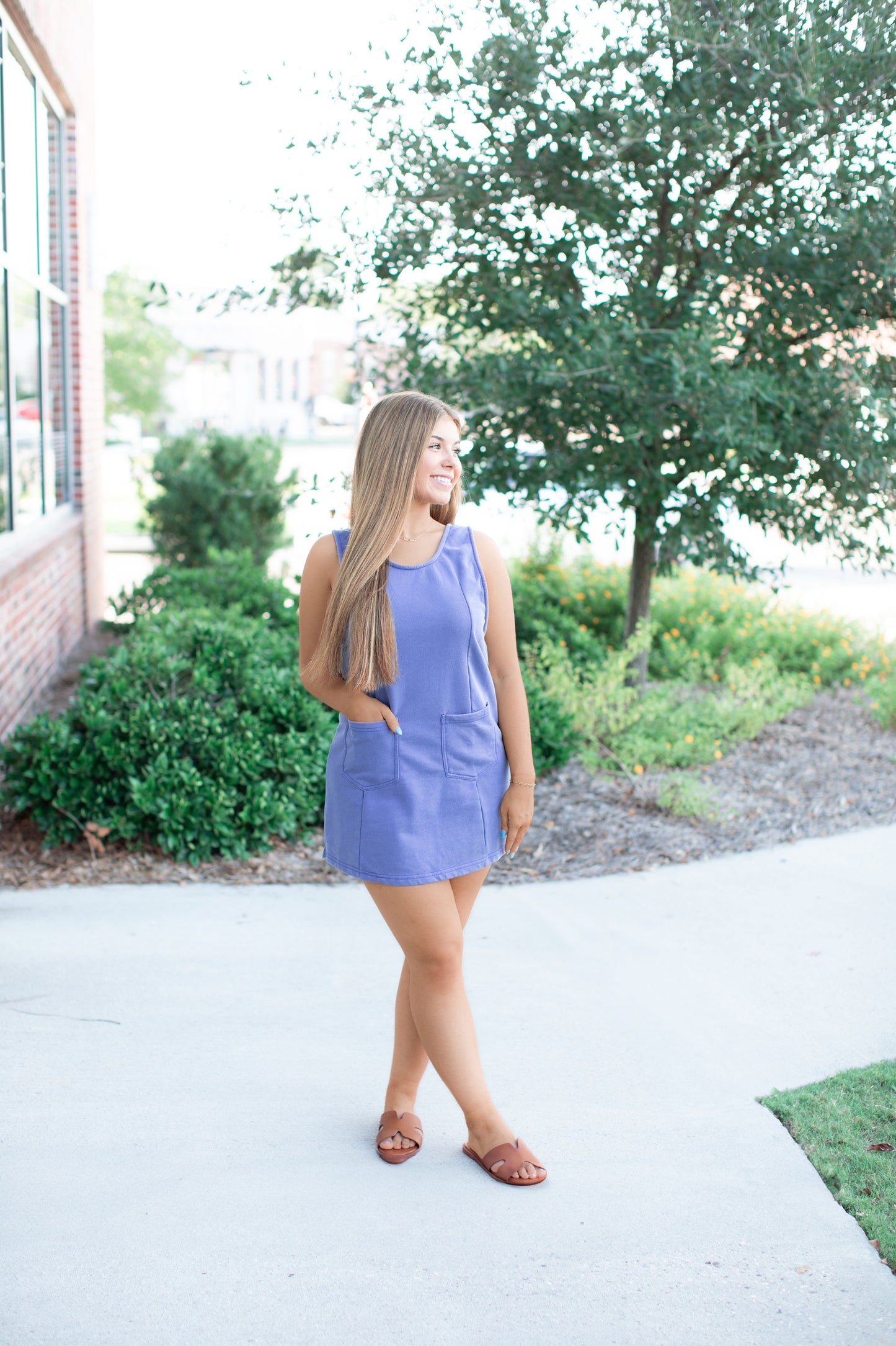 French Terry Sleeveless Jumpsuit Dress