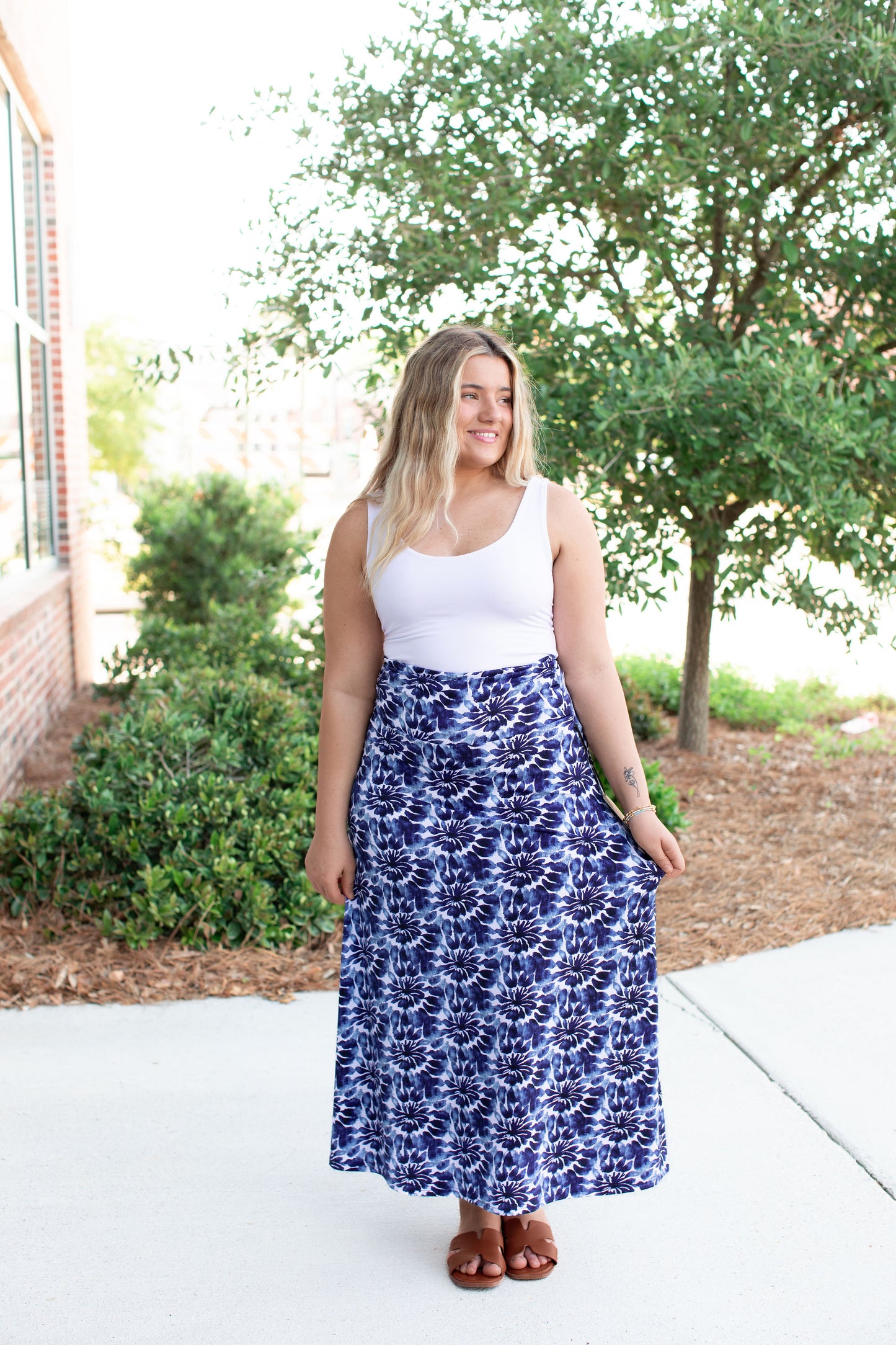 Navy and White Skirt/Dress