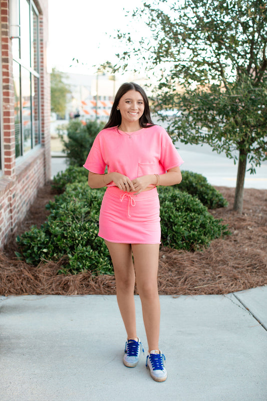 Nora Crop T-Shirt And Skort Set