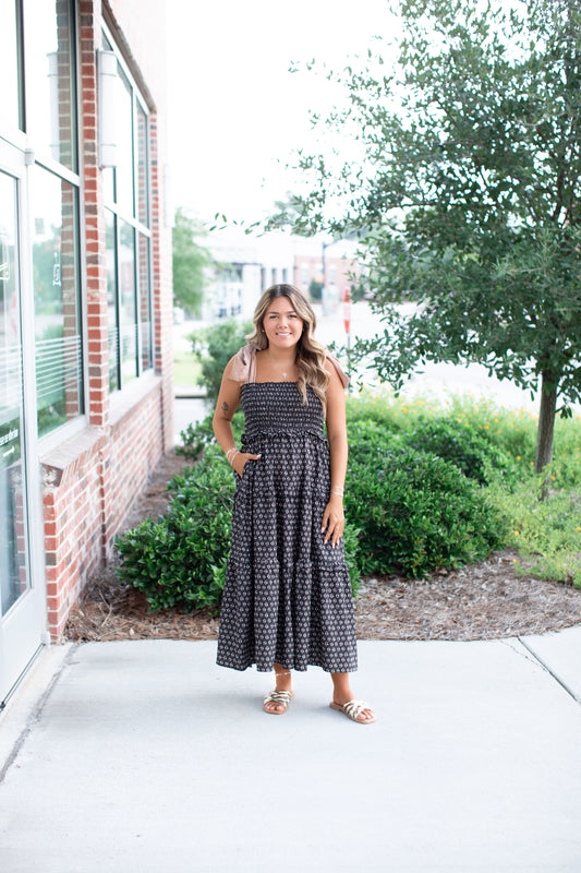 Floral Tiered Midi Dress