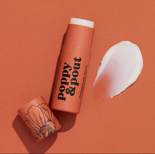 Poppy & Pout Lip Balm-Pomegranate Peach