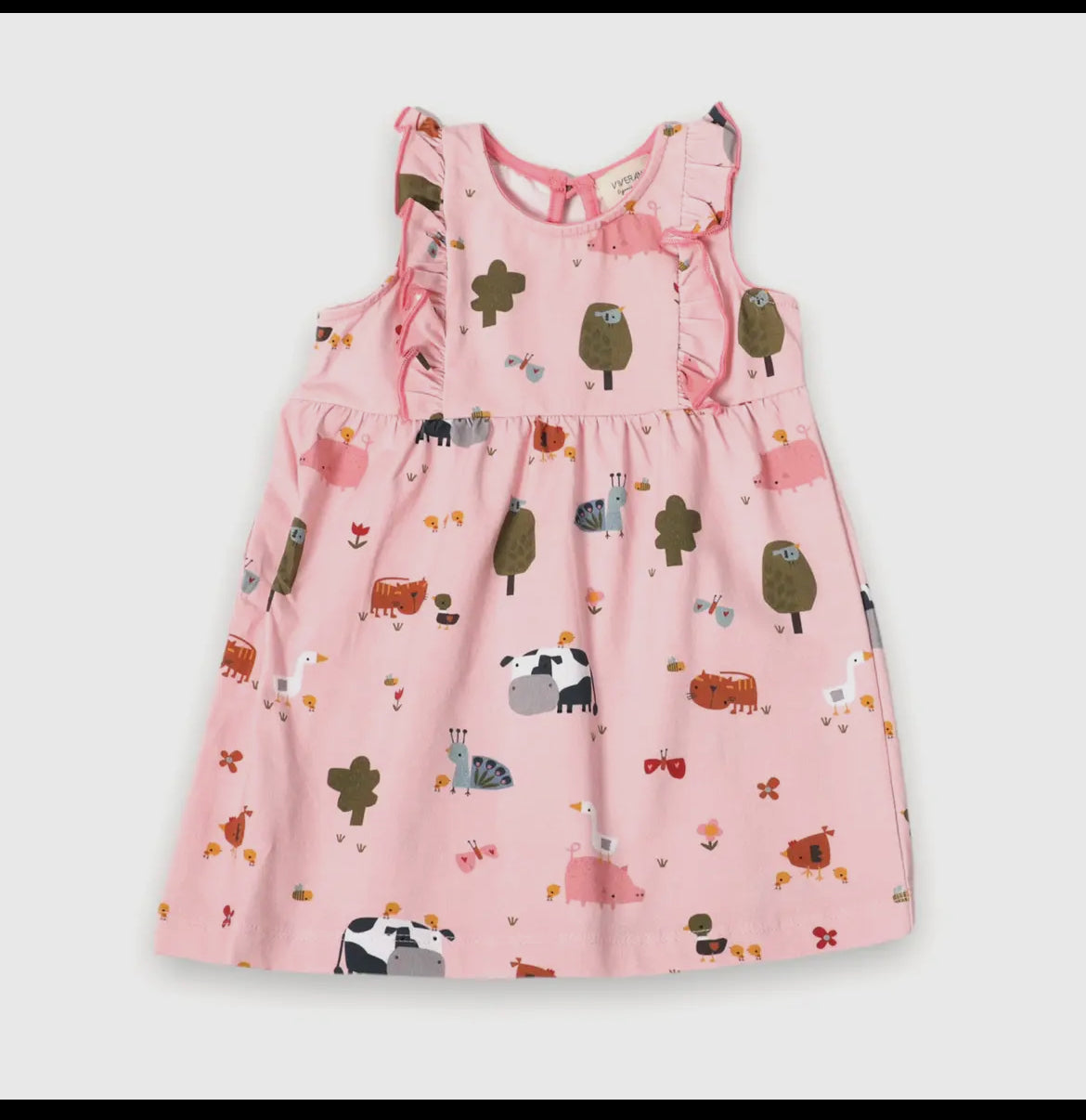 Farm Ruffle Baby Dress + Bloomer Set