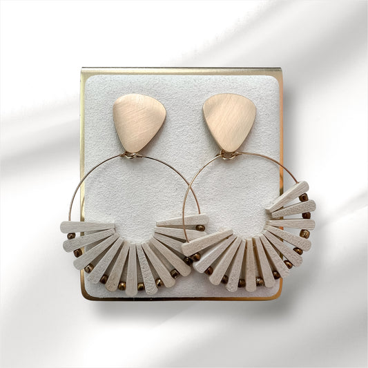 Gold Fan Earrings