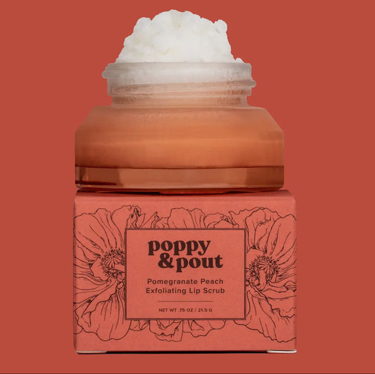 Poppy & Pout Lip Scrub-Pomegranate Peach