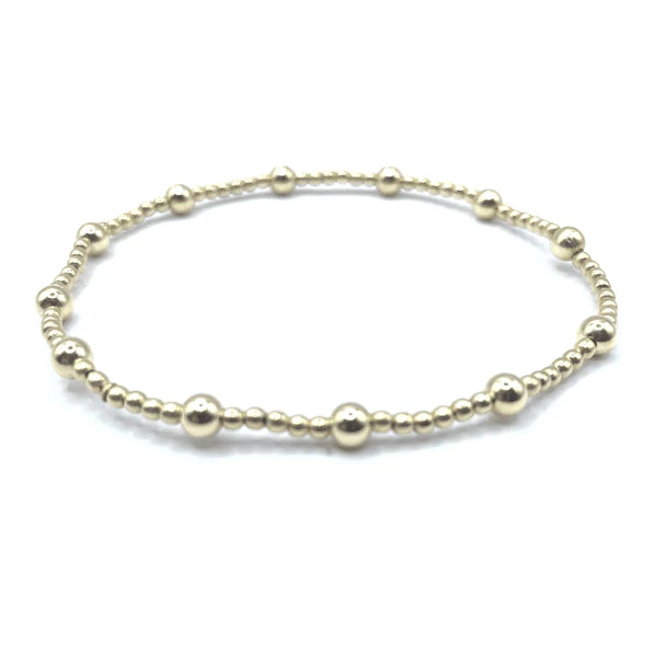 2mm + Twelve 4mm Gold Filled Karma Bracelet