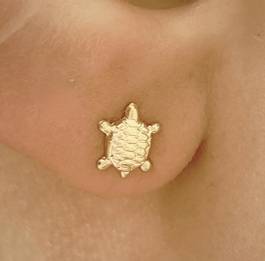 14K Gold Filled Stud-Turtle