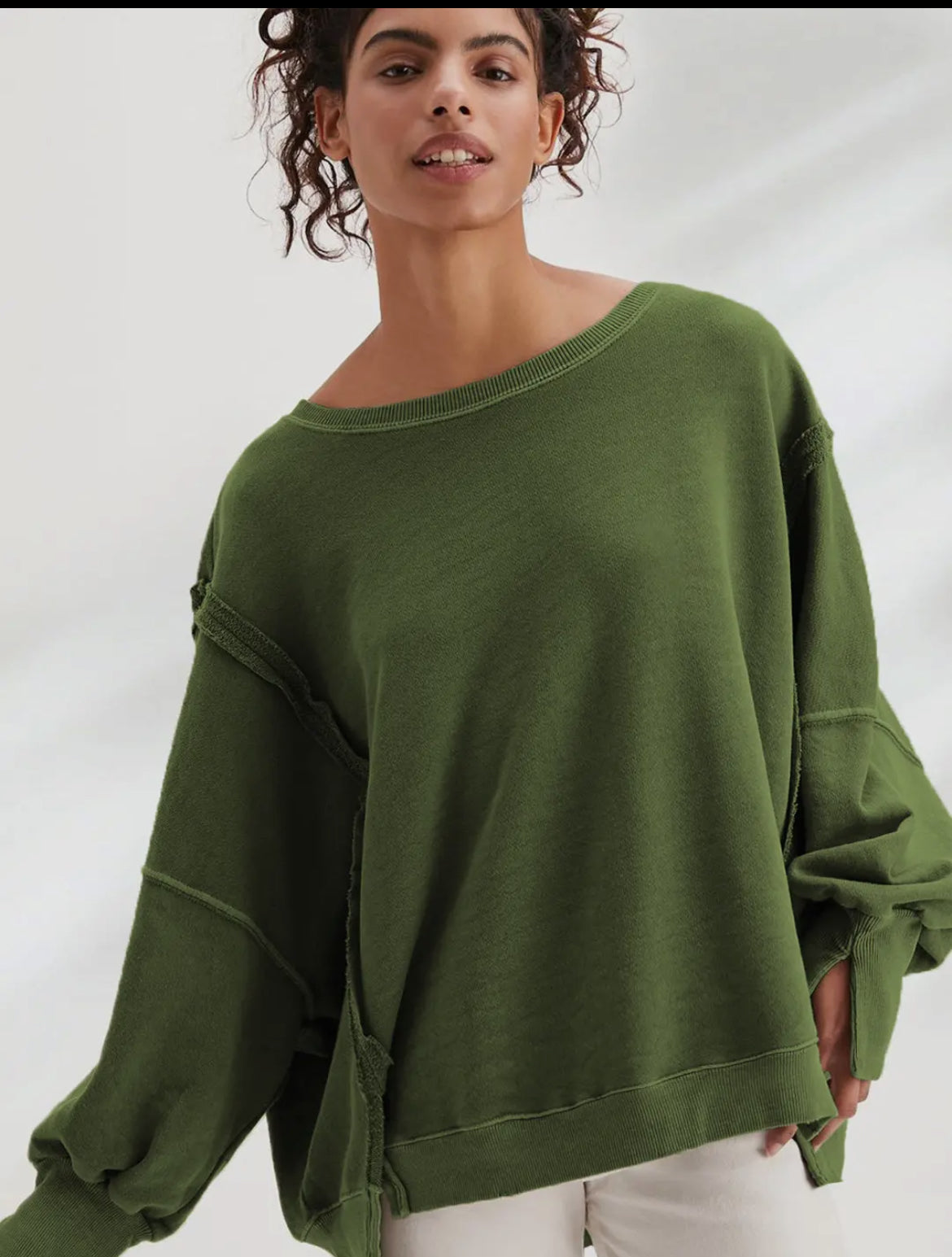 Olive Easy Does It Sweatshirt