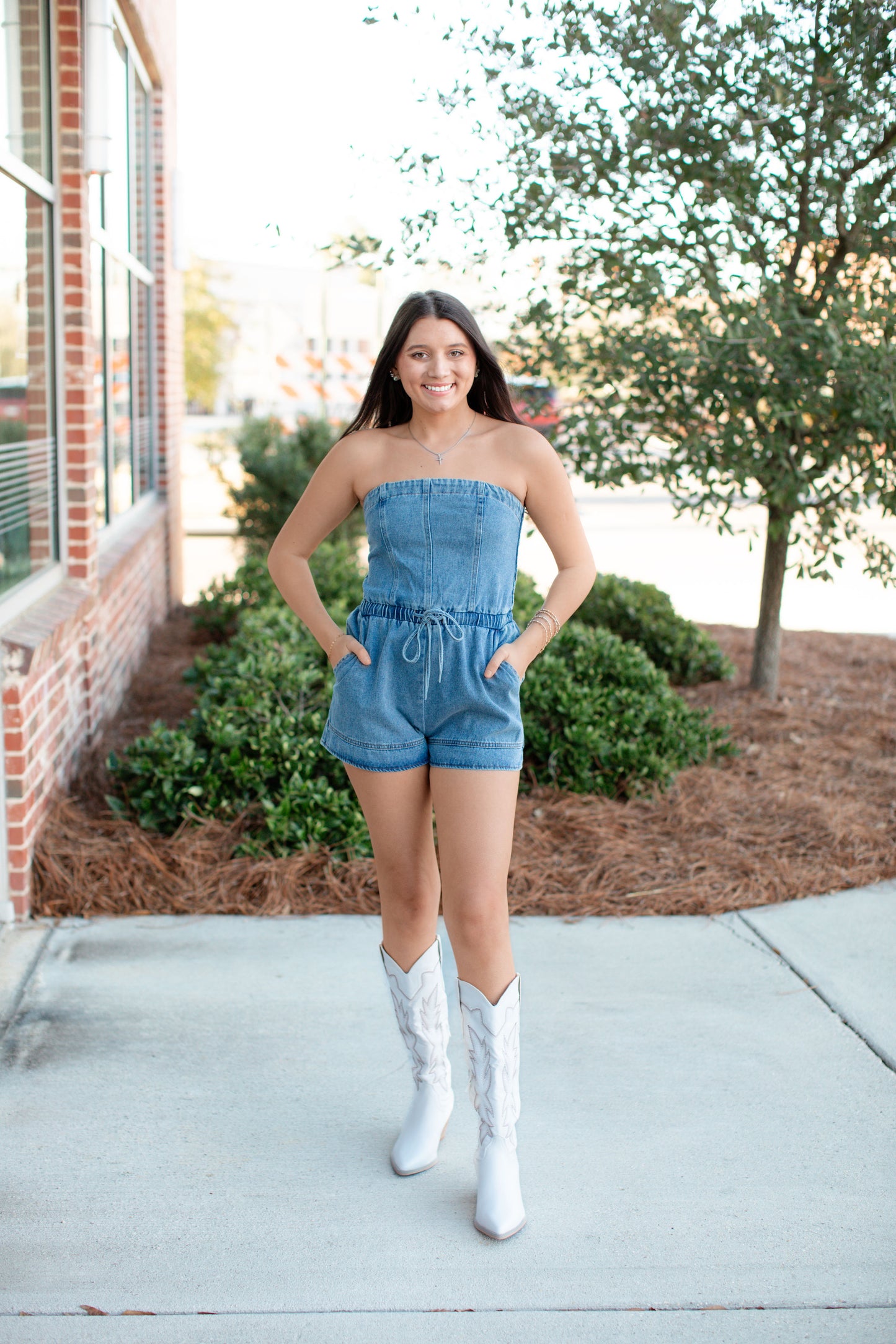 Denim Romper