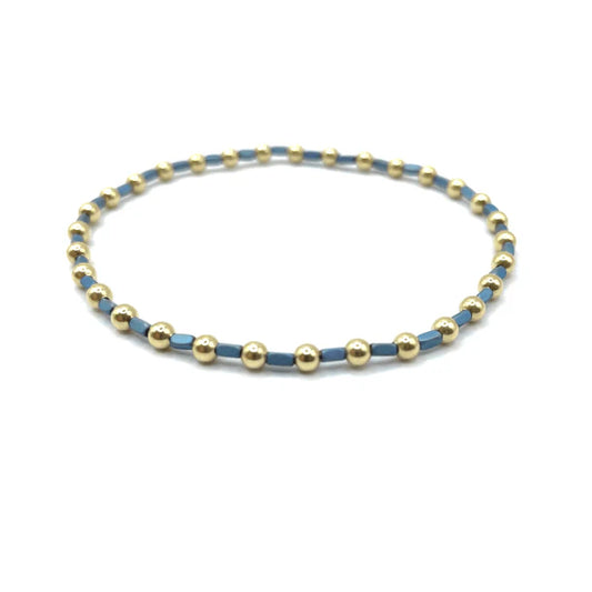 3mm Harbor Gold Filled Blue Bracelet