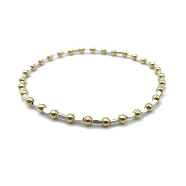 3mm Color Crush Gold Filled Silver White Bracelet