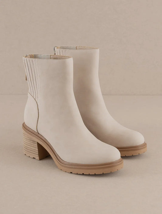 The Megan Light Grey Lug Chelsea Bootie