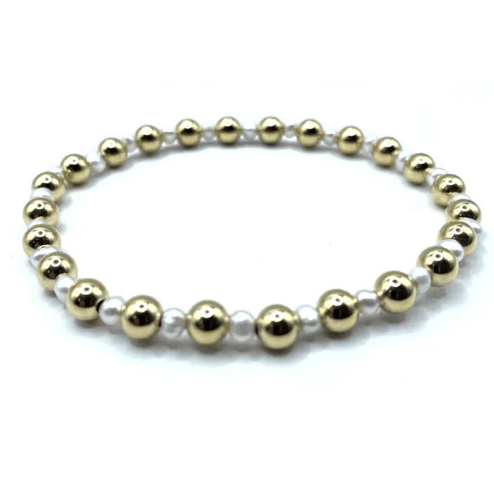 5mm Montauk 14k Gold Filled and Pearl Bracelet