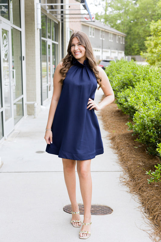 Navy Sleeveless Dress