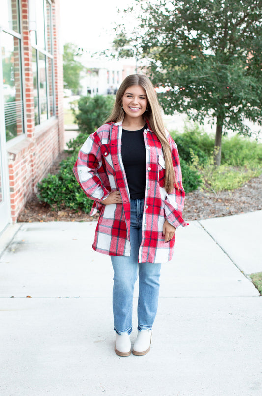 Red, White and Black Shacket