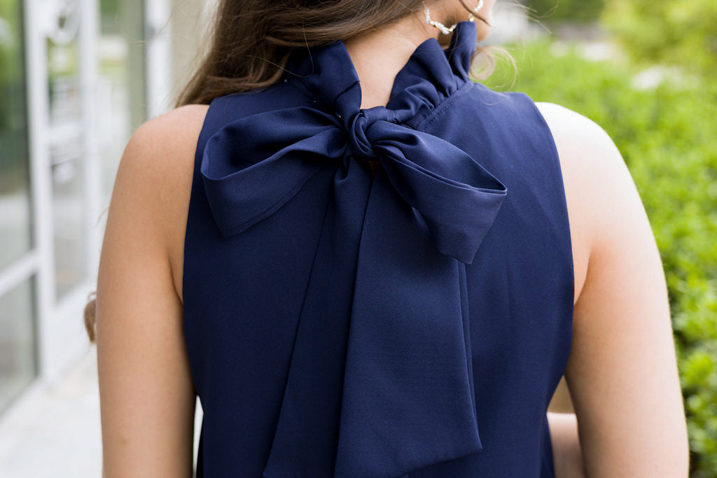 Navy Sleeveless Dress