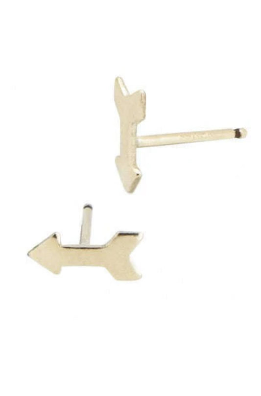 14k Gold Teen Stud Earring- Arrow