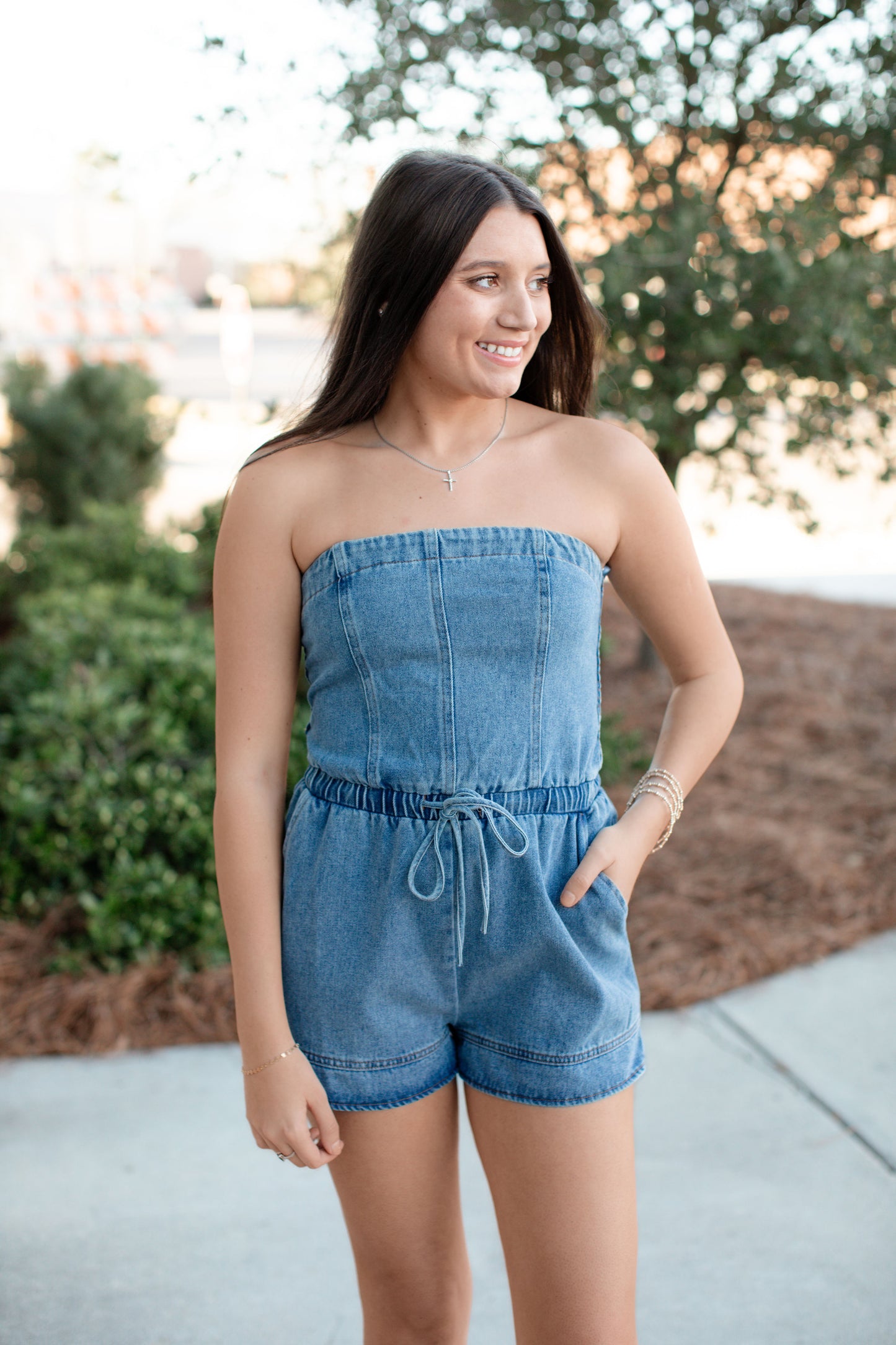 Denim Romper