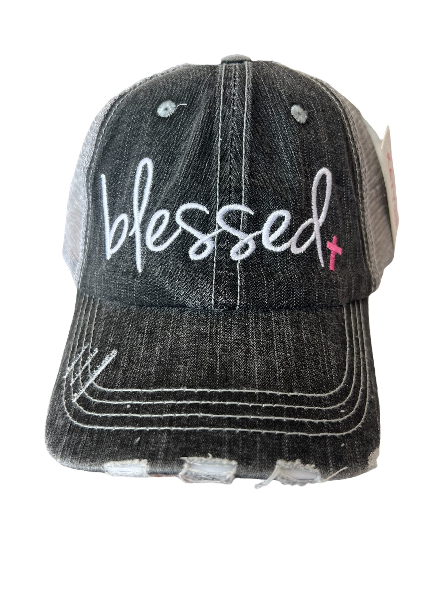 Blessed Distressed Trucker Hat