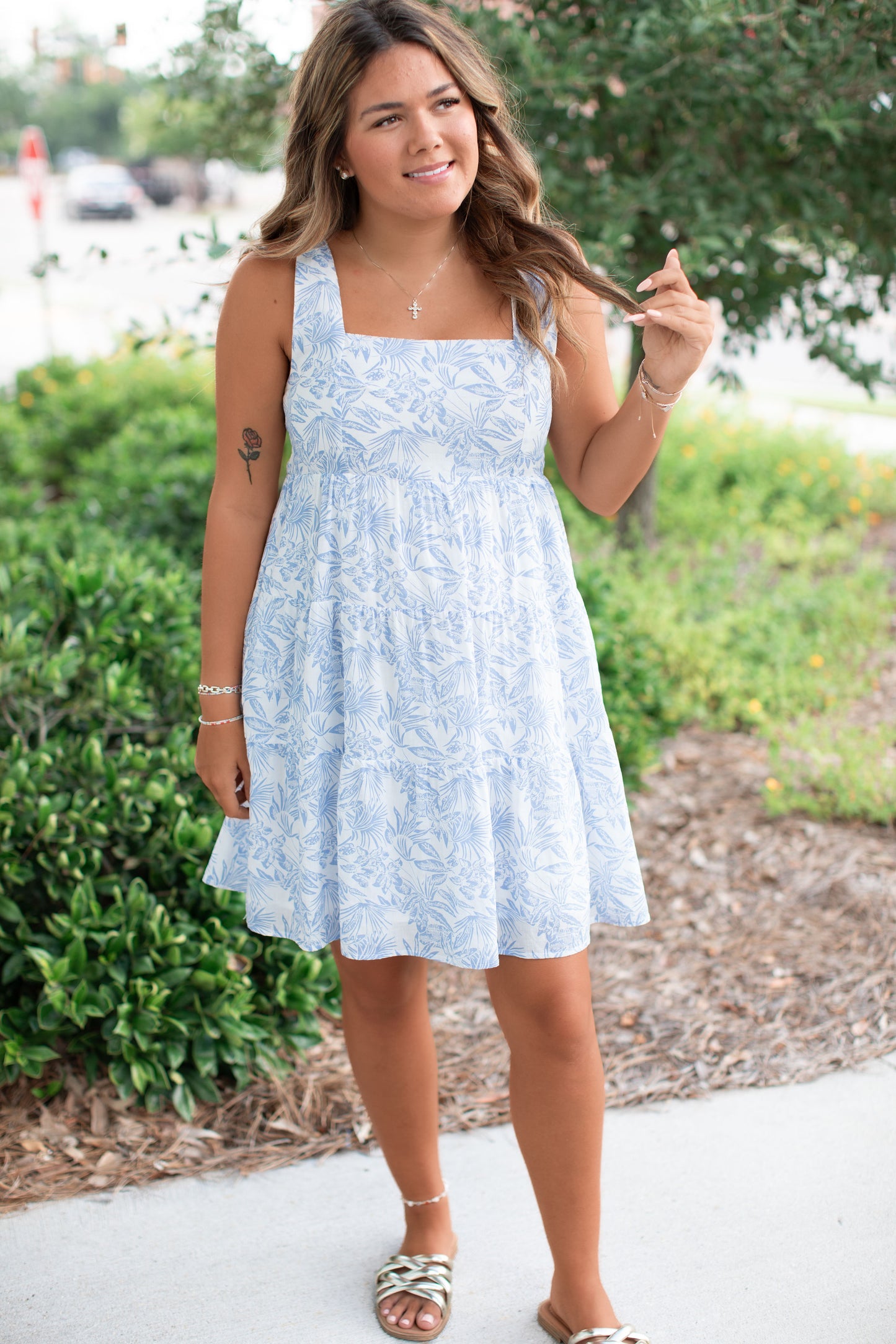 Floral Tiered Mini Dress