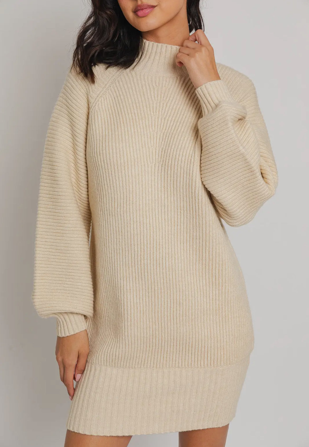 Mock Neck Sweater Dress