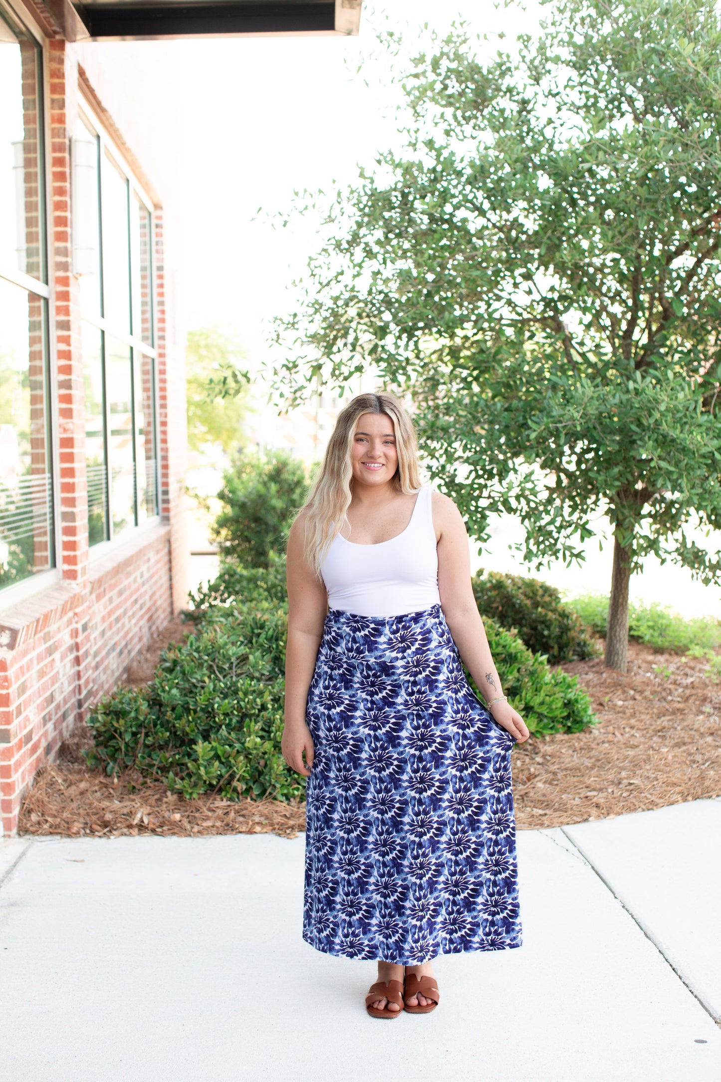 Navy and White Skirt/Dress