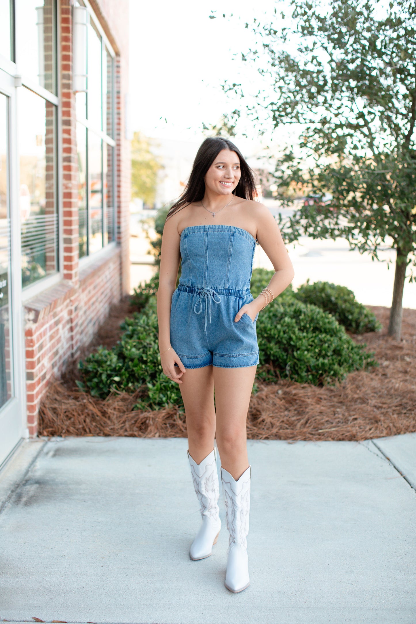 Denim Romper