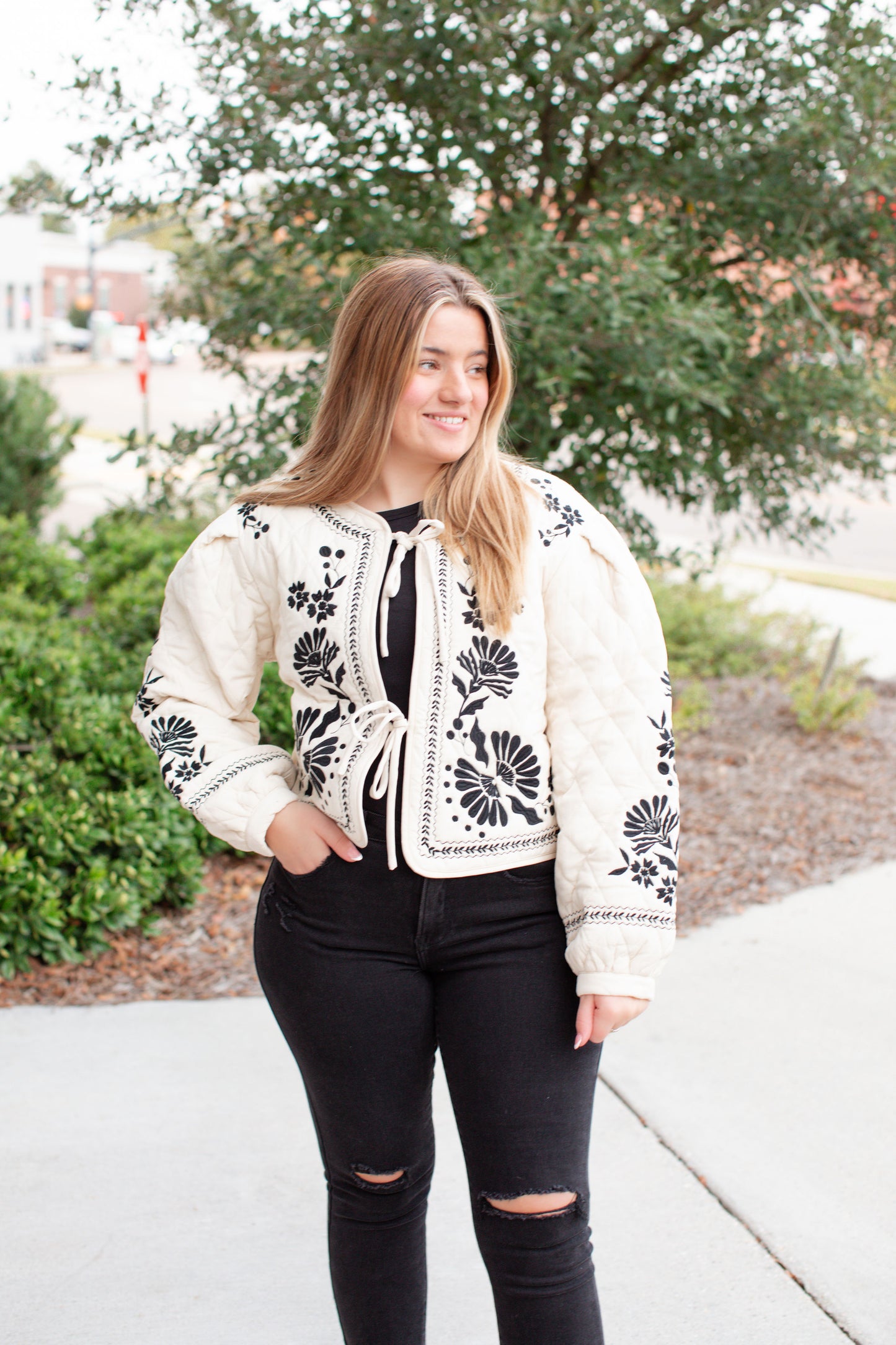 Embroidered Quilted Jacket