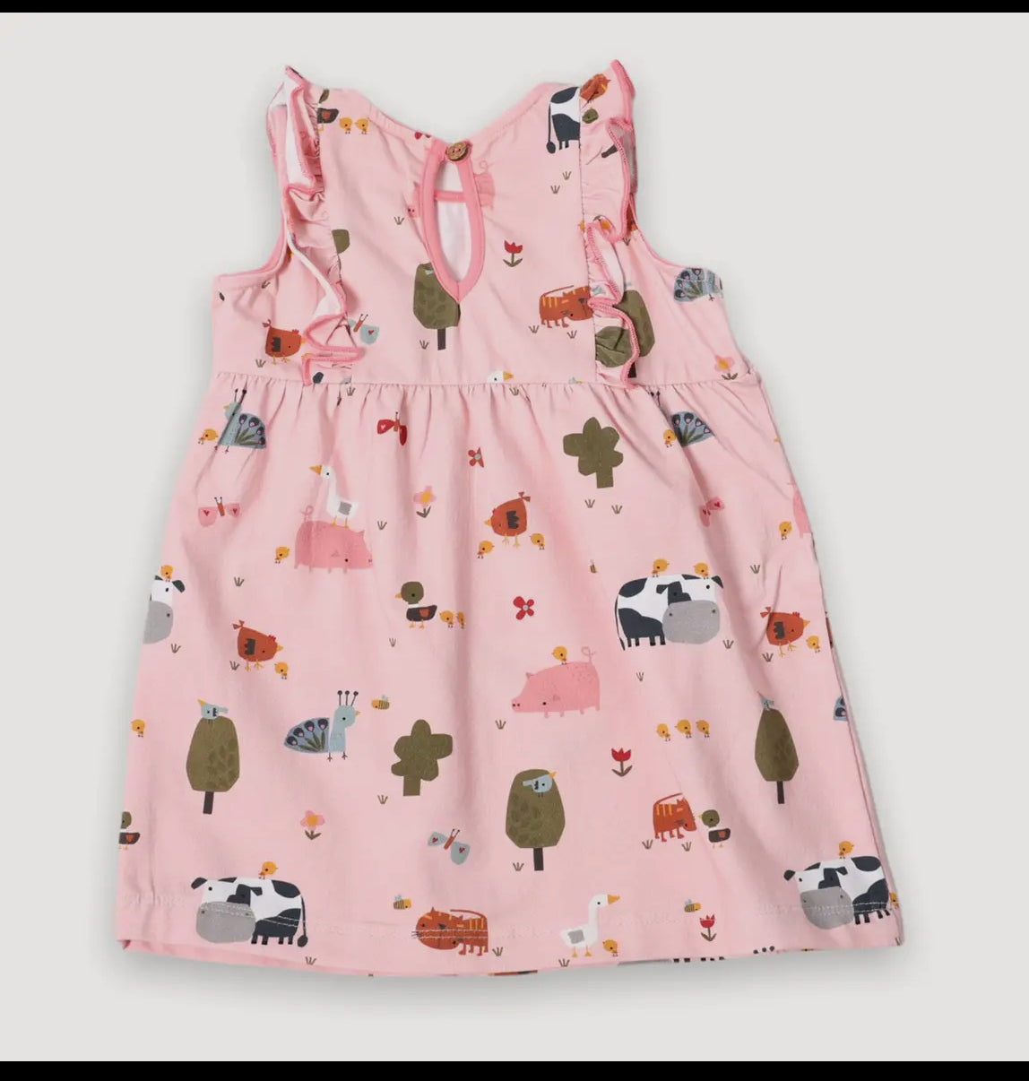 Farm Ruffle Baby Dress + Bloomer Set