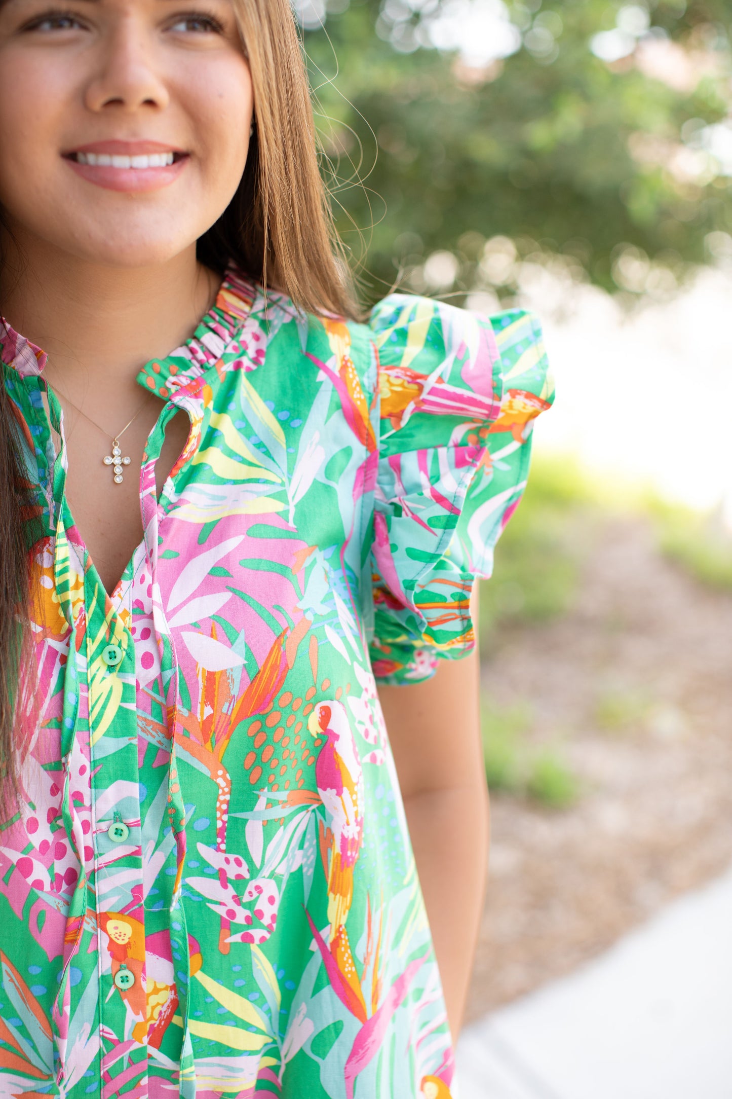 Abby in the Trees Dress-Green