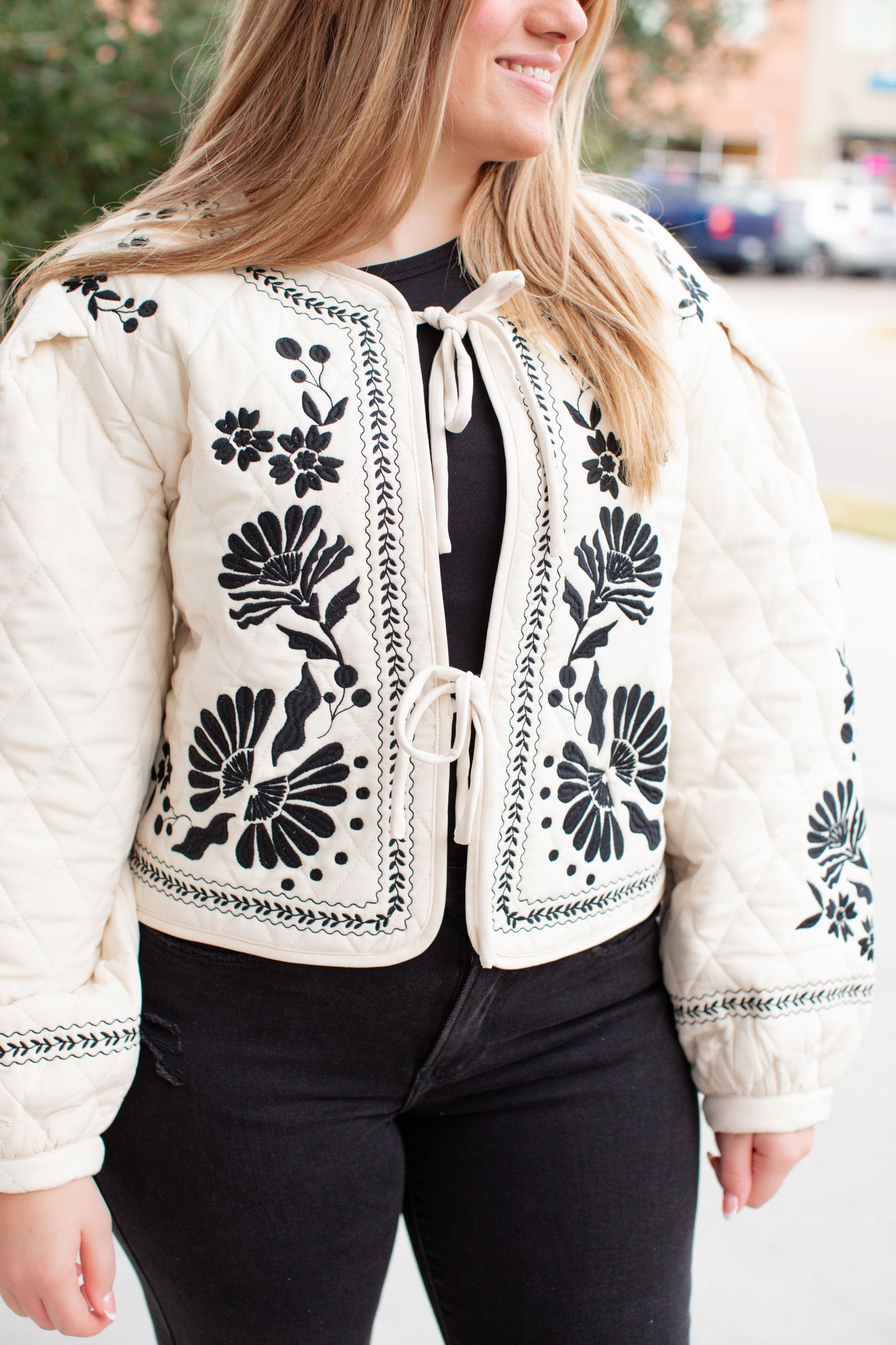 Embroidered Quilted Jacket