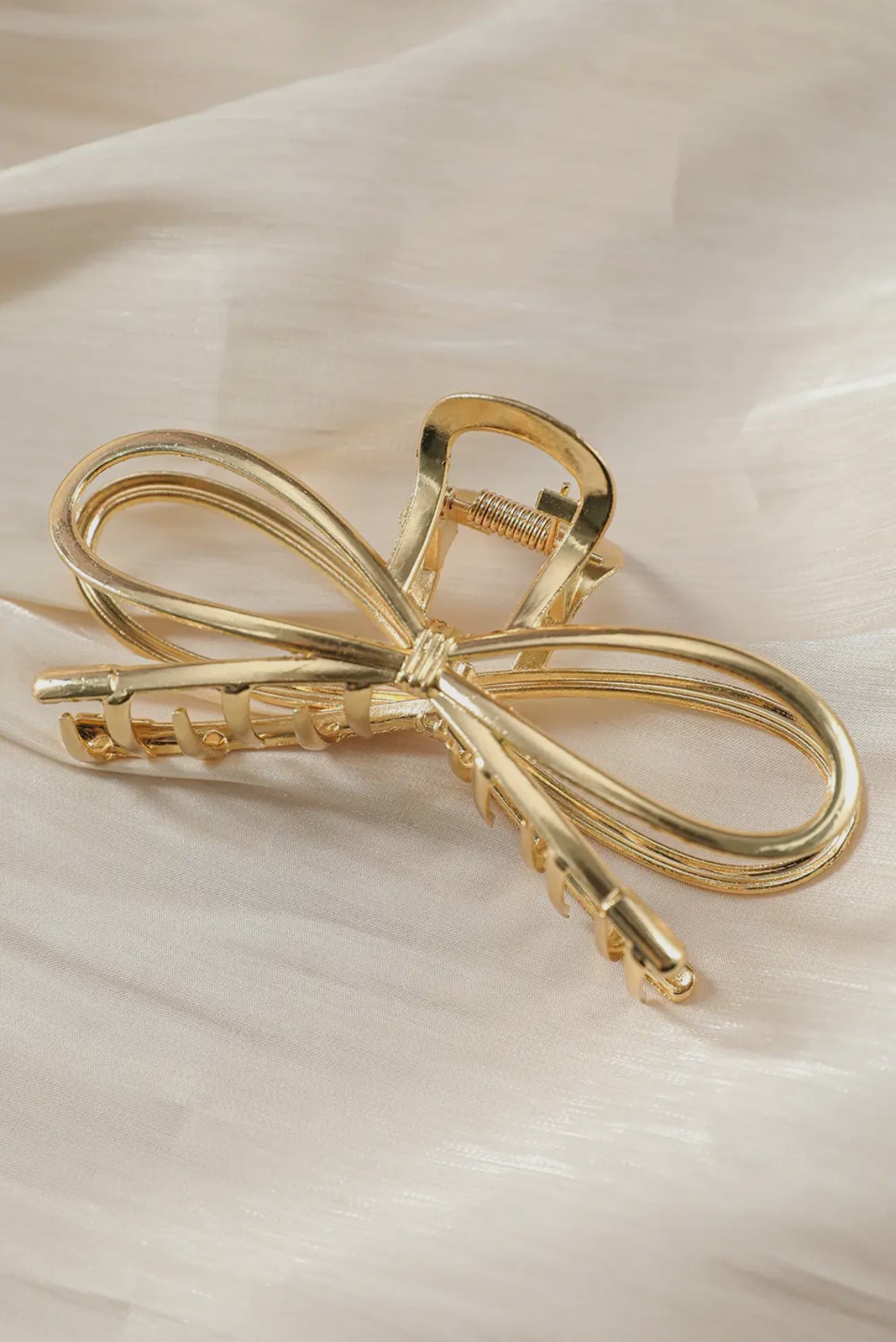 Gold Bowknot Claw Clip