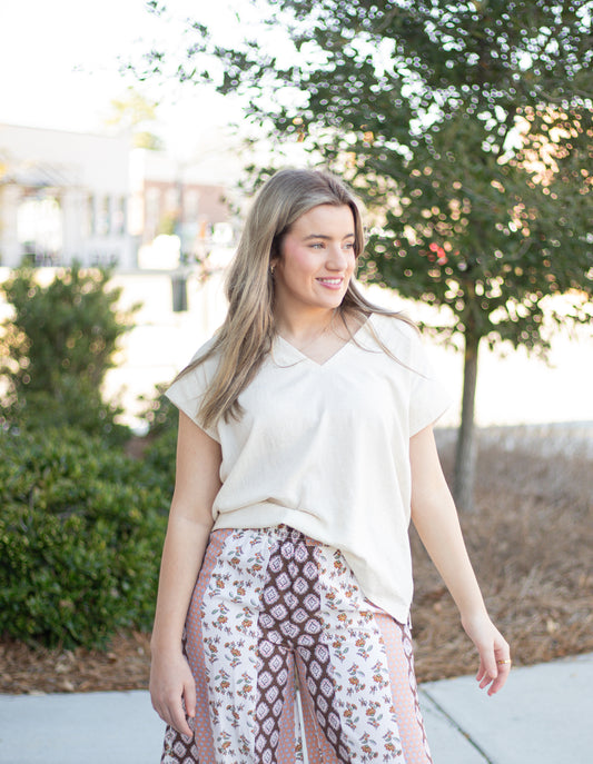 BROWN Mixed Print Pants