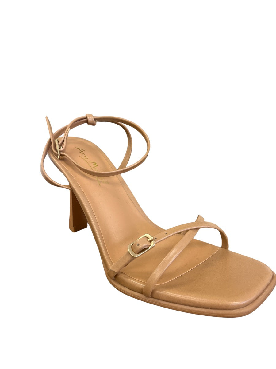 Skinny Strap Buckle Heeled Sandal