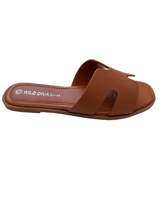 Brown Flat Slip on Sandal