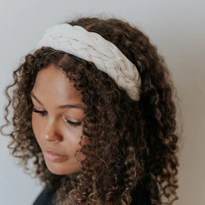 Blushing Braid Headband-Ivory