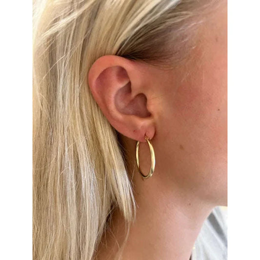 Caramel Gold Filled 27MM Hoop Earrings