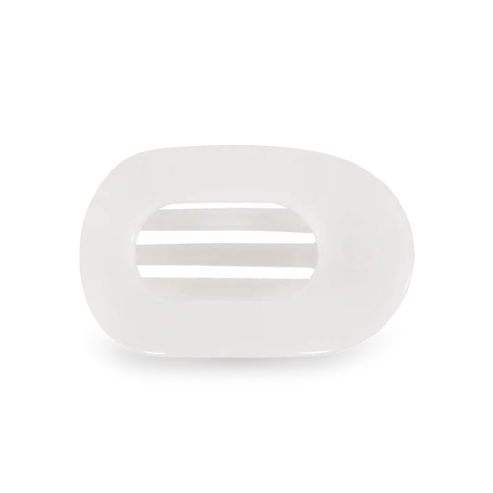 Coconut White Small Flat Round Clip