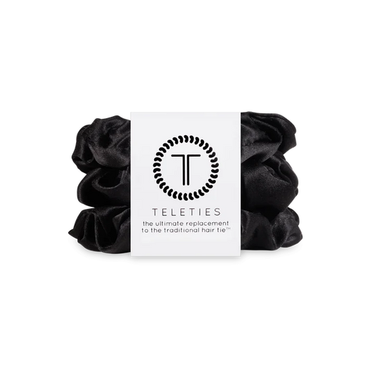 Jet Black Large Scrunchie