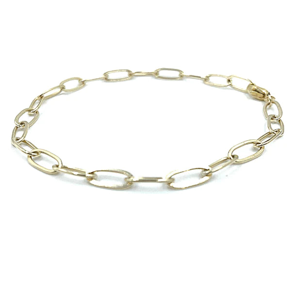 14k Gold Filled Paperclip Links Bracelet