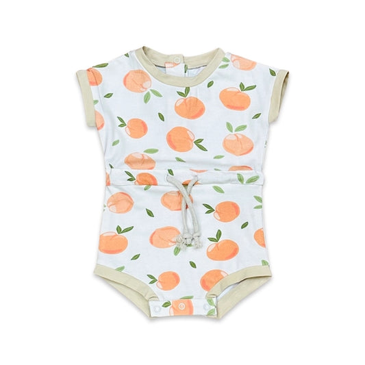 Peaches Tie Baby Playsuit Romper