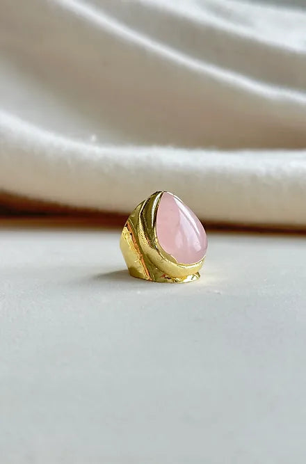 Pink Teardrop Ring